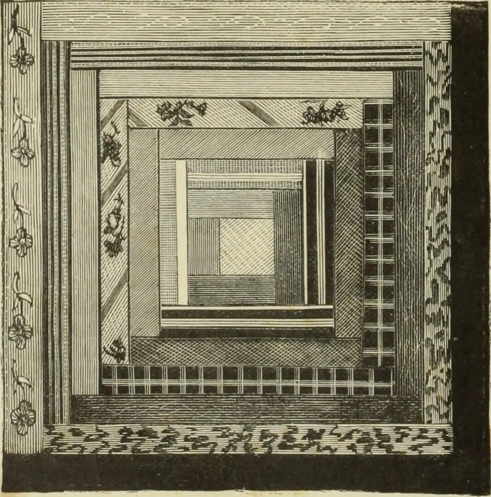 An illustration from The dictionary of needlework : an encyclopaedia of artistic, plain, and fancy needlework dealing fully with the details of all the stitches employed, the method of working, the materials used, the meaning of technical terms, and, where necessary, tracing the origin and history of the various works described, 1882, leaf 18