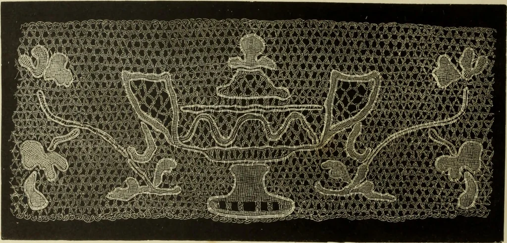 An illustration from The dictionary of needlework : an encyclopaedia of artistic, plain, and fancy needlework dealing fully with the details of all the stitches employed, the method of working, the materials used, the meaning of technical terms, and, where necessary, tracing the origin and history of the various works described, 1882, leaf 20