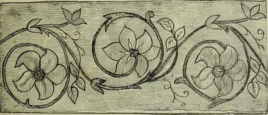 An illustration from The dictionary of needlework : an encyclopaedia of artistic, plain, and fancy needlework dealing fully with the details of all the stitches employed, the method of working, the materials used, the meaning of technical terms, and, where necessary, tracing the origin and history of the various works described, 1882, leaf 21