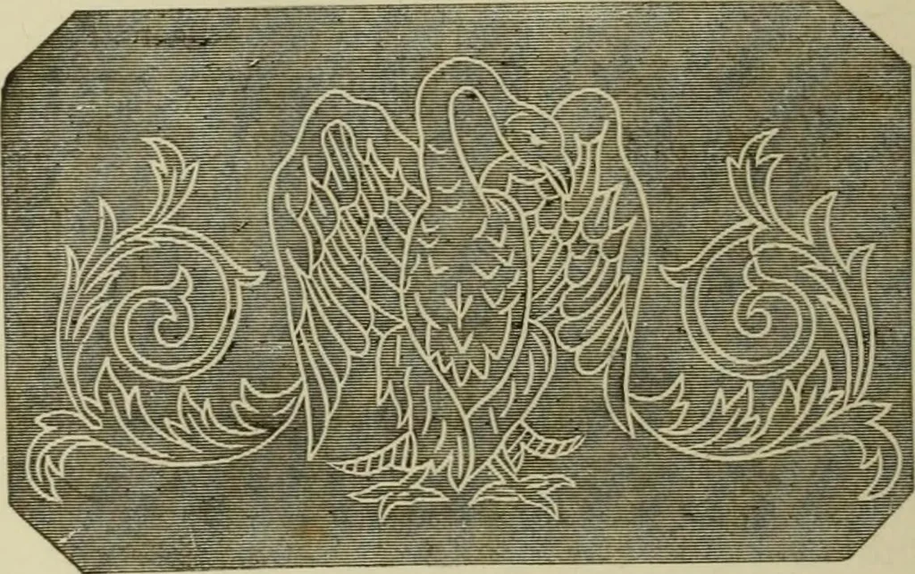 An illustration from The dictionary of needlework : an encyclopaedia of artistic, plain, and fancy needlework dealing fully with the details of all the stitches employed, the method of working, the materials used, the meaning of technical terms, and, where necessary, tracing the origin and history of the various works described, 1882, leaf 32