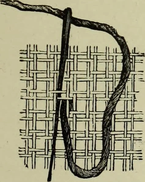 An illustration from The dictionary of needlework : an encyclopaedia of artistic, plain, and fancy needlework dealing fully with the details of all the stitches employed, the method of working, the materials used, the meaning of technical terms, and, where necessary, tracing the origin and history of the various works described, 1882, leaf 49