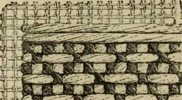 An illustration from The dictionary of needlework : an encyclopaedia of artistic, plain, and fancy needlework dealing fully with the details of all the stitches employed, the method of working, the materials used, the meaning of technical terms, and, where necessary, tracing the origin and history of the various works described, 1882, leaf 50