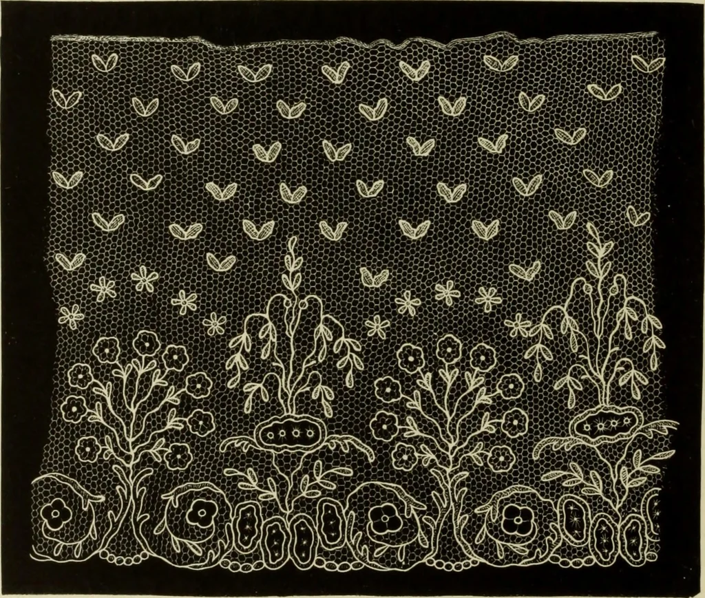 An illustration from The dictionary of needlework : an encyclopaedia of artistic, plain, and fancy needlework dealing fully with the details of all the stitches employed, the method of working, the materials used, the meaning of technical terms, and, where necessary, tracing the origin and history of the various works described, 1882, leaf 72