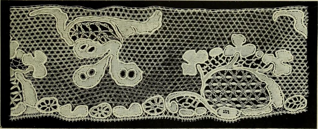 An illustration from The dictionary of needlework : an encyclopaedia of artistic, plain, and fancy needlework dealing fully with the details of all the stitches employed, the method of working, the materials used, the meaning of technical terms, and, where necessary, tracing the origin and history of the various works described, 1882, leaf 75