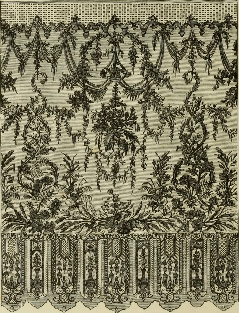 An illustration from The dictionary of needlework : an encyclopaedia of artistic, plain, and fancy needlework dealing fully with the details of all the stitches employed, the method of working, the materials used, the meaning of technical terms, and, where necessary, tracing the origin and history of the various works described, 1882, leaf 80