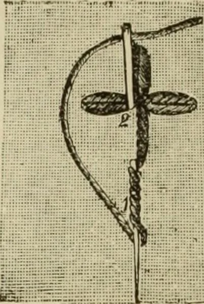 An illustration from The dictionary of needlework : an encyclopaedia of artistic, plain, and fancy needlework dealing fully with the details of all the stitches employed, the method of working, the materials used, the meaning of technical terms, and, where necessary, tracing the origin and history of the various works described, 1882, leaf 114