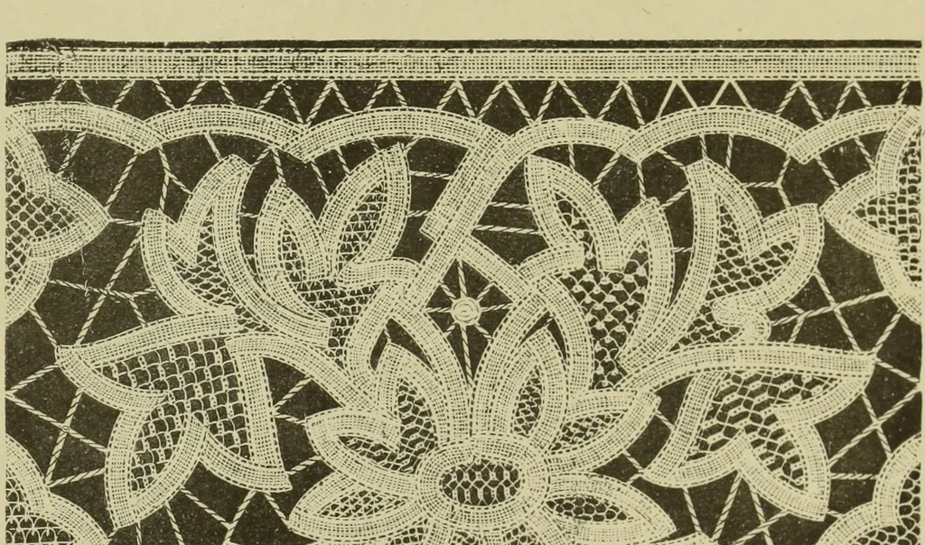 An illustration from The dictionary of needlework : an encyclopaedia of artistic, plain, and fancy needlework dealing fully with the details of all the stitches employed, the method of working, the materials used, the meaning of technical terms, and, where necessary, tracing the origin and history of the various works described, 1882, leaf 127