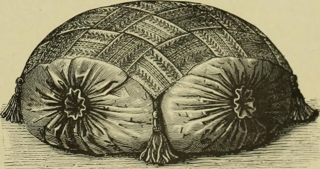 An illustration from The dictionary of needlework : an encyclopaedia of artistic, plain, and fancy needlework dealing fully with the details of all the stitches employed, the method of working, the materials used, the meaning of technical terms, and, where necessary, tracing the origin and history of the various works described, 1882, leaf 137