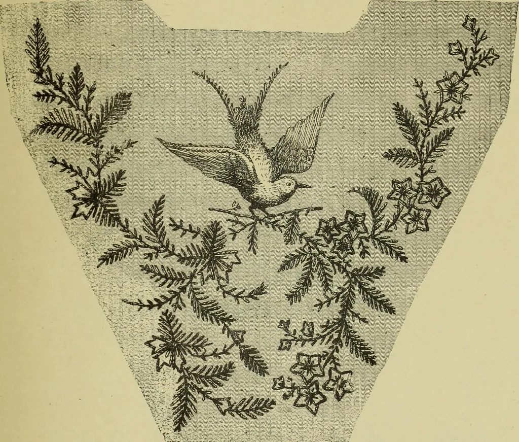 An illustration from The dictionary of needlework : an encyclopaedia of artistic, plain, and fancy needlework dealing fully with the details of all the stitches employed, the method of working, the materials used, the meaning of technical terms, and, where necessary, tracing the origin and history of the various works described, 1882, leaf 139