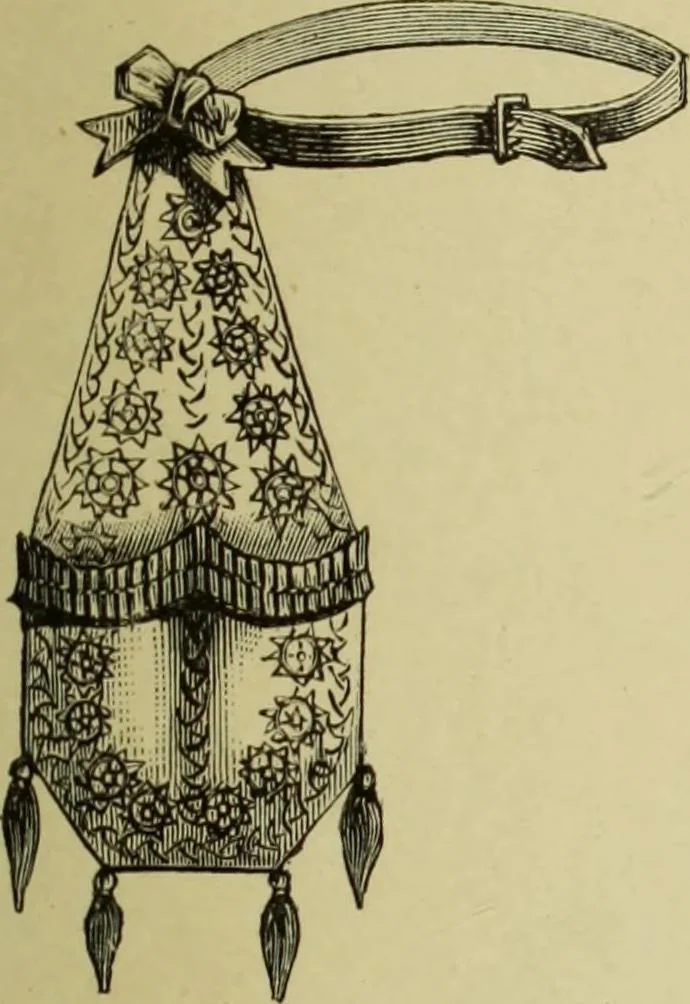 An illustration from The dictionary of needlework : an encyclopaedia of artistic, plain, and fancy needlework dealing fully with the details of all the stitches employed, the method of working, the materials used, the meaning of technical terms, and, where necessary, tracing the origin and history of the various works described, 1882, leaf 141