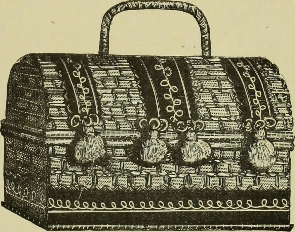 An illustration from The dictionary of needlework : an encyclopaedia of artistic, plain, and fancy needlework dealing fully with the details of all the stitches employed, the method of working, the materials used, the meaning of technical terms, and, where necessary, tracing the origin and history of the various works described, 1882, leaf 141