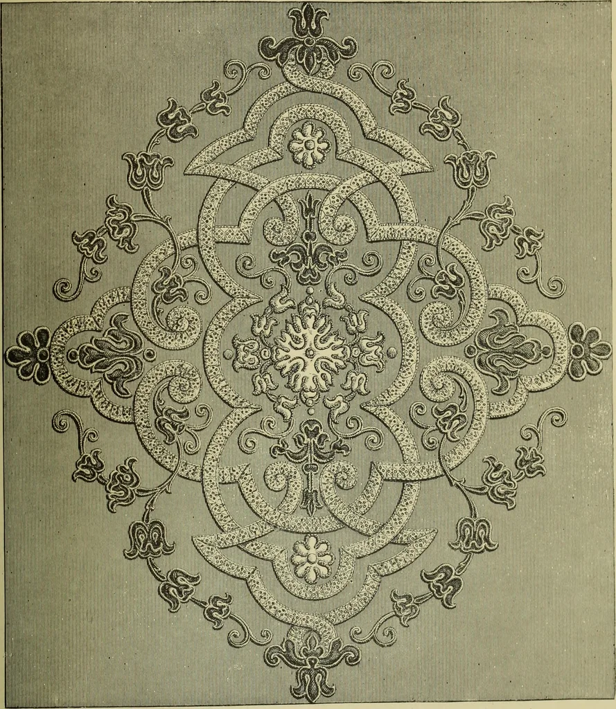 An illustration from The dictionary of needlework : an encyclopaedia of artistic, plain, and fancy needlework dealing fully with the details of all the stitches employed, the method of working, the materials used, the meaning of technical terms, and, where necessary, tracing the origin and history of the various works described, 1882, leaf 145