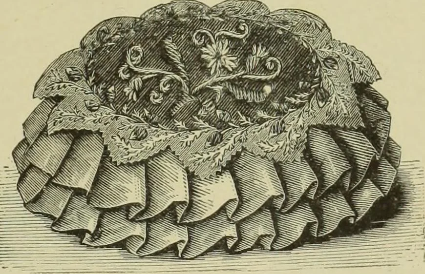 An illustration from The dictionary of needlework : an encyclopaedia of artistic, plain, and fancy needlework dealing fully with the details of all the stitches employed, the method of working, the materials used, the meaning of technical terms, and, where necessary, tracing the origin and history of the various works described, 1882, leaf 153