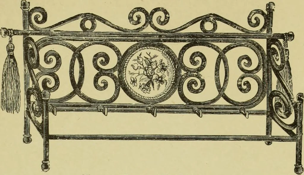 An illustration from The dictionary of needlework : an encyclopaedia of artistic, plain, and fancy needlework dealing fully with the details of all the stitches employed, the method of working, the materials used, the meaning of technical terms, and, where necessary, tracing the origin and history of the various works described, 1882, leaf 161