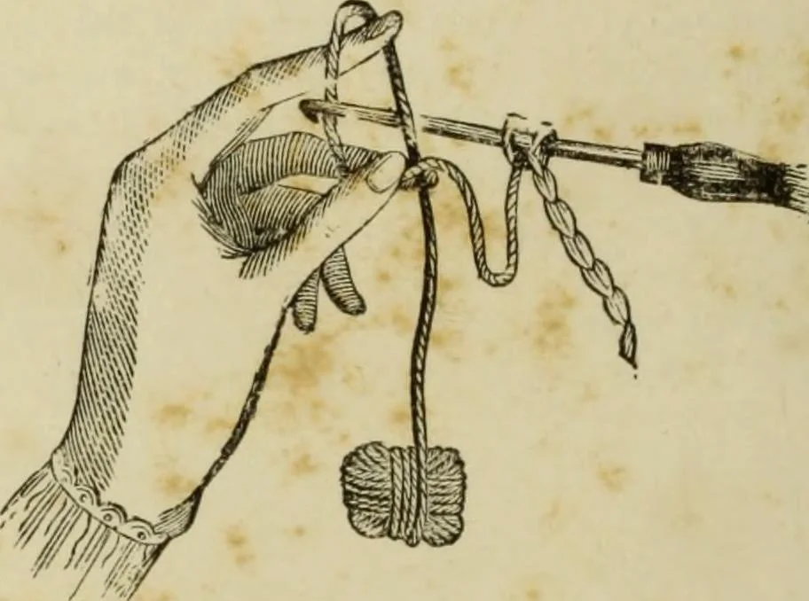 An illustration from The dictionary of needlework : an encyclopaedia of artistic, plain, and fancy needlework dealing fully with the details of all the stitches employed, the method of working, the materials used, the meaning of technical terms, and, where necessary, tracing the origin and history of the various works described, 1882, leaf 32