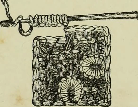 An illustration from The dictionary of needlework : an encyclopaedia of artistic, plain, and fancy needlework dealing fully with the details of all the stitches employed, the method of working, the materials used, the meaning of technical terms, and, where necessary, tracing the origin and history of the various works described, 1882, leaf 35