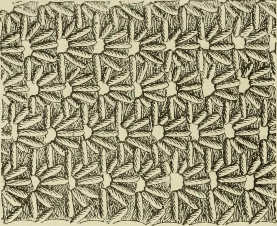 An illustration from The dictionary of needlework : an encyclopaedia of artistic, plain, and fancy needlework dealing fully with the details of all the stitches employed, the method of working, the materials used, the meaning of technical terms, and, where necessary, tracing the origin and history of the various works described, 1882, leaf 42