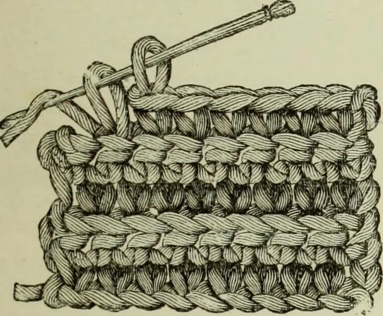 An illustration from The dictionary of needlework : an encyclopaedia of artistic, plain, and fancy needlework dealing fully with the details of all the stitches employed, the method of working, the materials used, the meaning of technical terms, and, where necessary, tracing the origin and history of the various works described, 1882, leaf 43