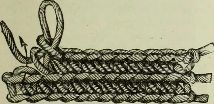 An illustration from The dictionary of needlework : an encyclopaedia of artistic, plain, and fancy needlework dealing fully with the details of all the stitches employed, the method of working, the materials used, the meaning of technical terms, and, where necessary, tracing the origin and history of the various works described, 1882, leaf 43