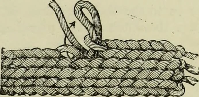 An illustration from The dictionary of needlework : an encyclopaedia of artistic, plain, and fancy needlework dealing fully with the details of all the stitches employed, the method of working, the materials used, the meaning of technical terms, and, where necessary, tracing the origin and history of the various works described, 1882, leaf 43