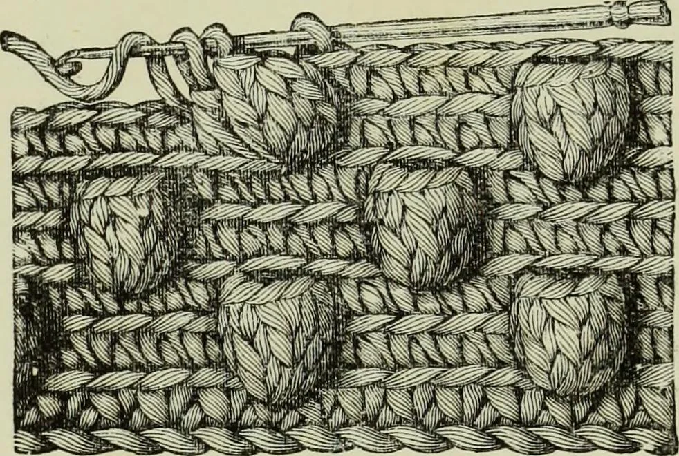 An illustration from The dictionary of needlework : an encyclopaedia of artistic, plain, and fancy needlework dealing fully with the details of all the stitches employed, the method of working, the materials used, the meaning of technical terms, and, where necessary, tracing the origin and history of the various works described, 1882, leaf 43