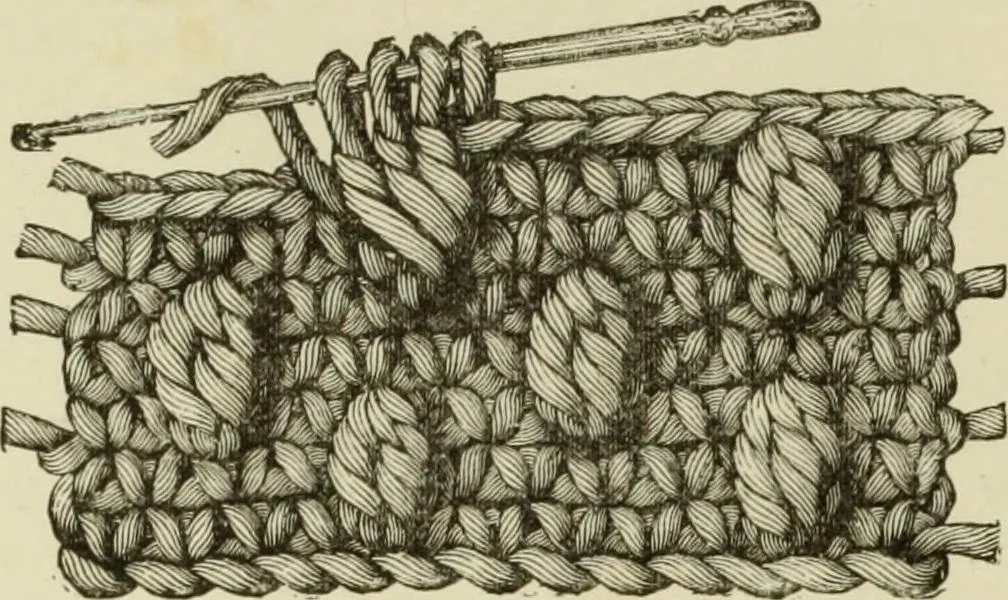 An illustration from The dictionary of needlework : an encyclopaedia of artistic, plain, and fancy needlework dealing fully with the details of all the stitches employed, the method of working, the materials used, the meaning of technical terms, and, where necessary, tracing the origin and history of the various works described, 1882, leaf 44