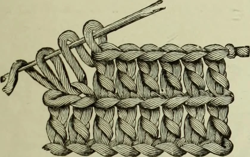 An illustration from The dictionary of needlework : an encyclopaedia of artistic, plain, and fancy needlework dealing fully with the details of all the stitches employed, the method of working, the materials used, the meaning of technical terms, and, where necessary, tracing the origin and history of the various works described, 1882, leaf 45