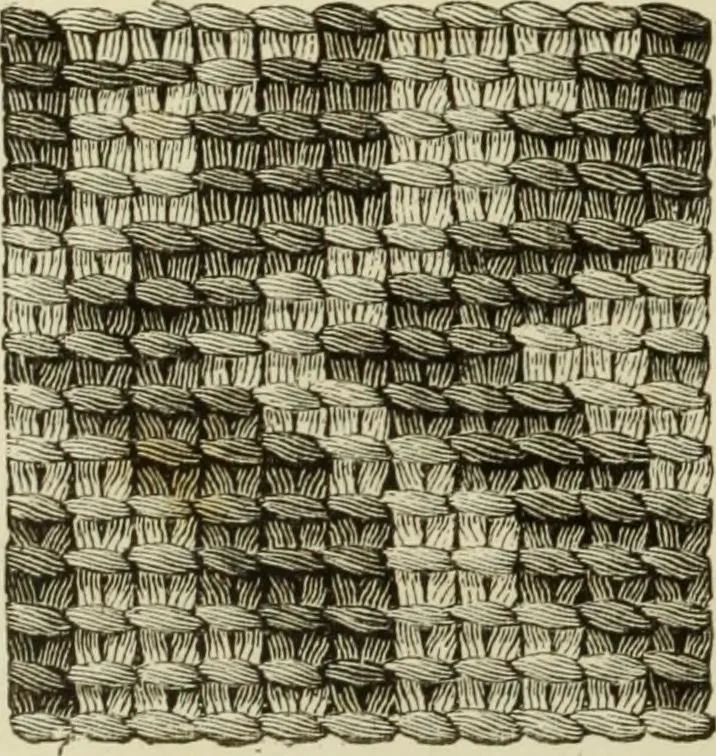 An illustration from The dictionary of needlework : an encyclopaedia of artistic, plain, and fancy needlework dealing fully with the details of all the stitches employed, the method of working, the materials used, the meaning of technical terms, and, where necessary, tracing the origin and history of the various works described, 1882, leaf 46