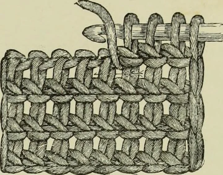 An illustration from The dictionary of needlework : an encyclopaedia of artistic, plain, and fancy needlework dealing fully with the details of all the stitches employed, the method of working, the materials used, the meaning of technical terms, and, where necessary, tracing the origin and history of the various works described, 1882, leaf 47