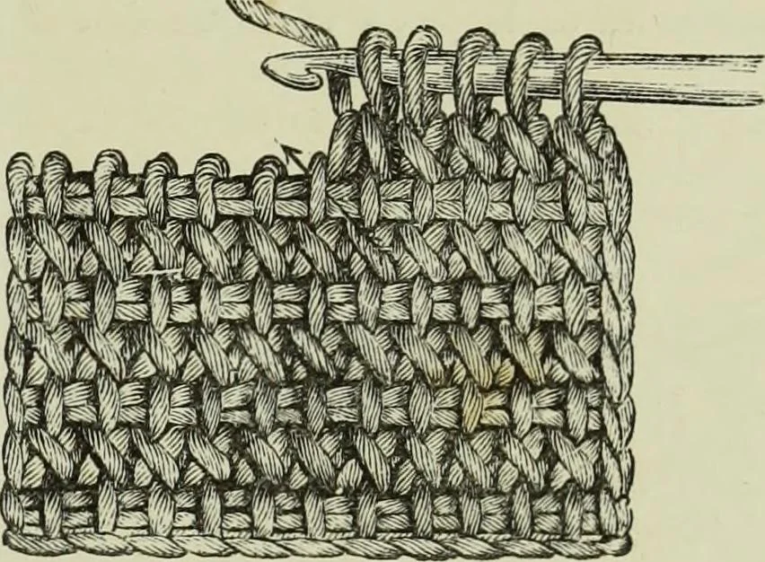 An illustration from The dictionary of needlework : an encyclopaedia of artistic, plain, and fancy needlework dealing fully with the details of all the stitches employed, the method of working, the materials used, the meaning of technical terms, and, where necessary, tracing the origin and history of the various works described, 1882, leaf 47