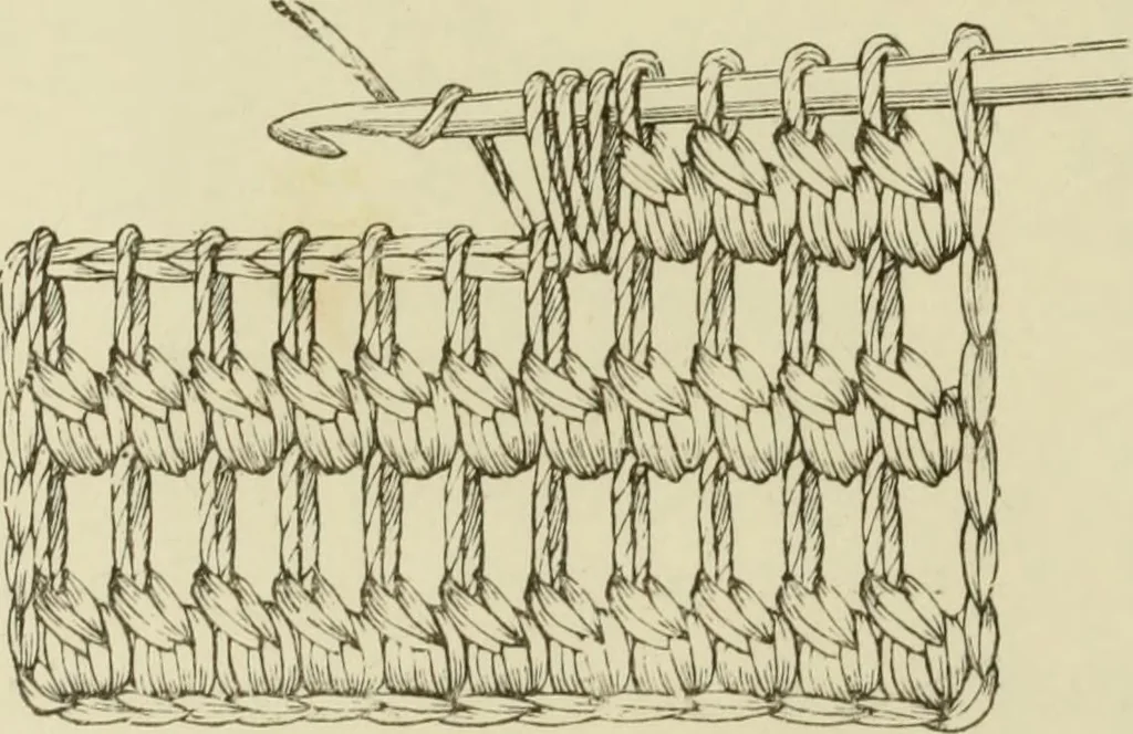 An illustration from The dictionary of needlework : an encyclopaedia of artistic, plain, and fancy needlework dealing fully with the details of all the stitches employed, the method of working, the materials used, the meaning of technical terms, and, where necessary, tracing the origin and history of the various works described, 1882, leaf 48