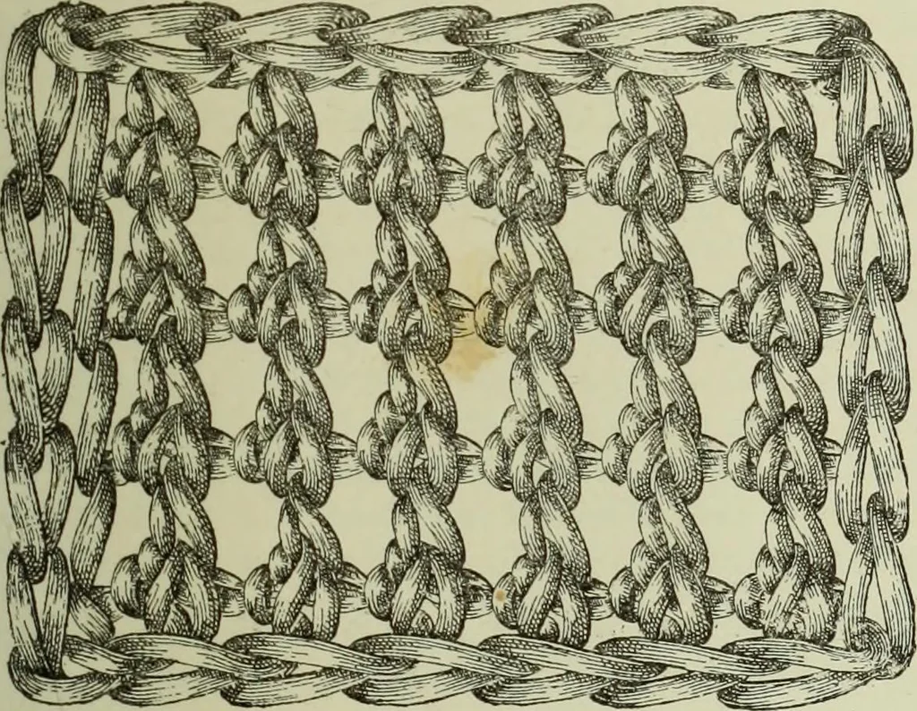 An illustration from The dictionary of needlework : an encyclopaedia of artistic, plain, and fancy needlework dealing fully with the details of all the stitches employed, the method of working, the materials used, the meaning of technical terms, and, where necessary, tracing the origin and history of the various works described, 1882, leaf 49