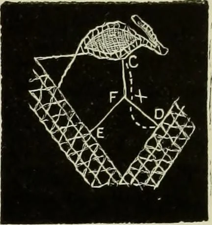 An illustration from The dictionary of needlework : an encyclopaedia of artistic, plain, and fancy needlework dealing fully with the details of all the stitches employed, the method of working, the materials used, the meaning of technical terms, and, where necessary, tracing the origin and history of the various works described, 1882, leaf 57