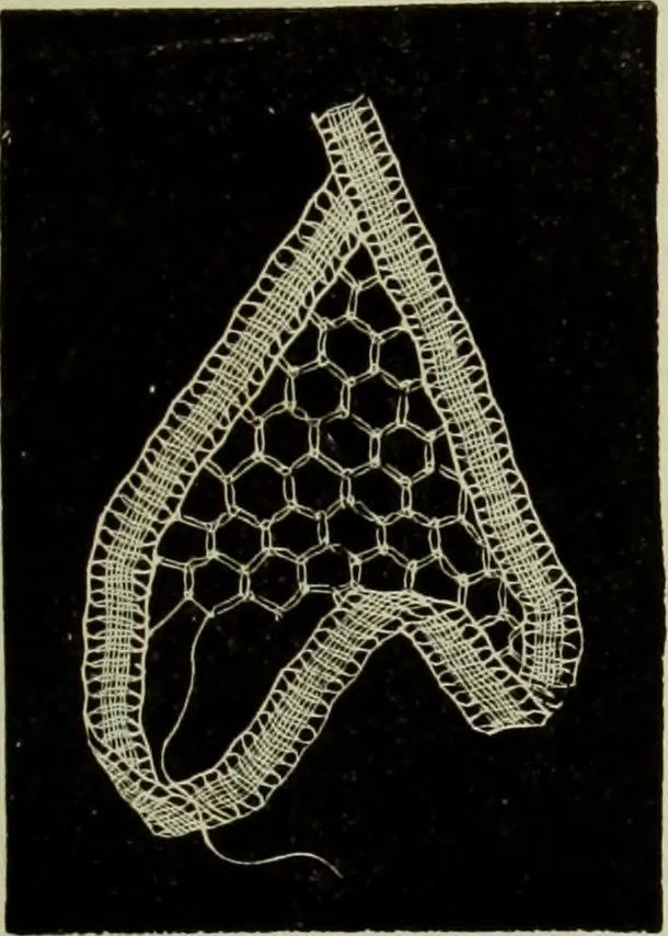 An illustration from The dictionary of needlework : an encyclopaedia of artistic, plain, and fancy needlework dealing fully with the details of all the stitches employed, the method of working, the materials used, the meaning of technical terms, and, where necessary, tracing the origin and history of the various works described, 1882, leaf 61