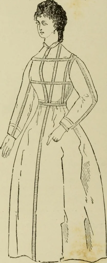 An illustration from The dictionary of needlework : an encyclopaedia of artistic, plain, and fancy needlework dealing fully with the details of all the stitches employed, the method of working, the materials used, the meaning of technical terms, and, where necessary, tracing the origin and history of the various works described, 1882, leaf 84