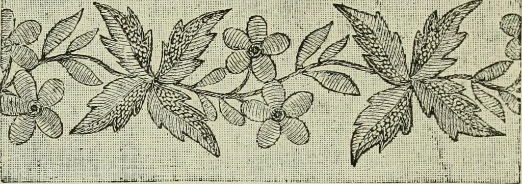 An illustration from The dictionary of needlework : an encyclopaedia of artistic, plain, and fancy needlework dealing fully with the details of all the stitches employed, the method of working, the materials used, the meaning of technical terms, and, where necessary, tracing the origin and history of the various works described, 1882, leaf 99