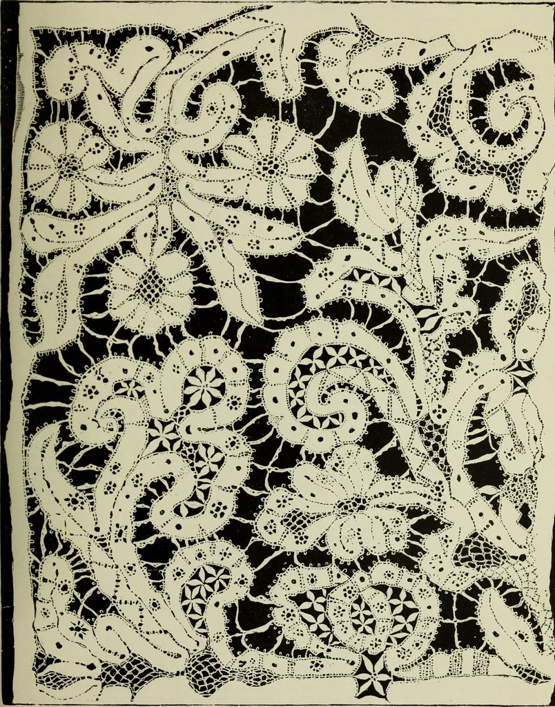 An illustration from The dictionary of needlework : an encyclopaedia of artistic, plain, and fancy needlework dealing fully with the details of all the stitches employed, the method of working, the materials used, the meaning of technical terms, and, where necessary, tracing the origin and history of the various works described, 1882, leaf 103