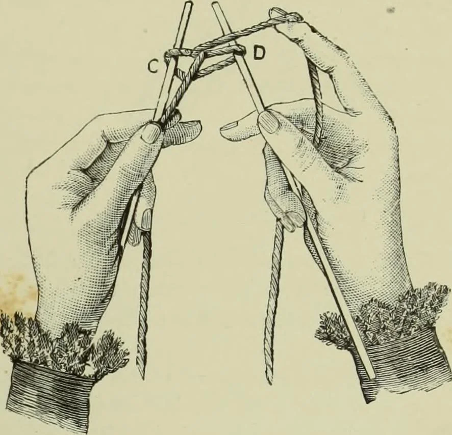 An illustration from The dictionary of needlework : an encyclopaedia of artistic, plain, and fancy needlework dealing fully with the details of all the stitches employed, the method of working, the materials used, the meaning of technical terms, and, where necessary, tracing the origin and history of the various works described, 1882, leaf 109