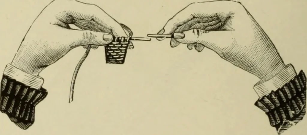 An illustration from The dictionary of needlework : an encyclopaedia of artistic, plain, and fancy needlework dealing fully with the details of all the stitches employed, the method of working, the materials used, the meaning of technical terms, and, where necessary, tracing the origin and history of the various works described, 1882, leaf 112
