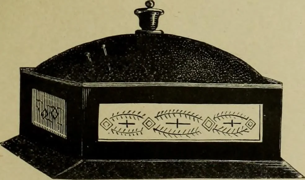 An illustration from The dictionary of needlework : an encyclopaedia of artistic, plain, and fancy needlework dealing fully with the details of all the stitches employed, the method of working, the materials used, the meaning of technical terms, and, where necessary, tracing the origin and history of the various works described, 1882, leaf 137