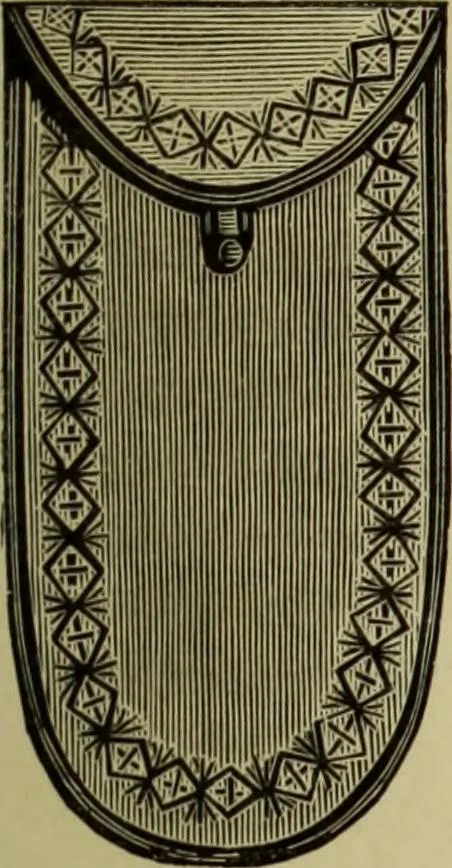 An illustration from The dictionary of needlework : an encyclopaedia of artistic, plain, and fancy needlework dealing fully with the details of all the stitches employed, the method of working, the materials used, the meaning of technical terms, and, where necessary, tracing the origin and history of the various works described, 1882, leaf 141