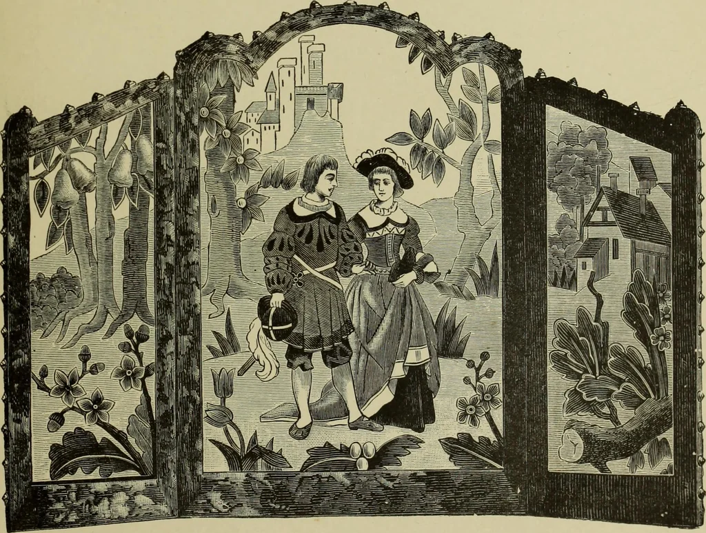 An illustration from The dictionary of needlework : an encyclopaedia of artistic, plain, and fancy needlework dealing fully with the details of all the stitches employed, the method of working, the materials used, the meaning of technical terms, and, where necessary, tracing the origin and history of the various works described, 1882, leaf 145