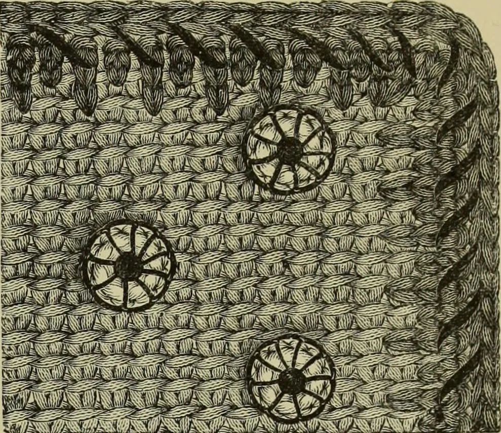 An illustration from The dictionary of needlework : an encyclopaedia of artistic, plain, and fancy needlework dealing fully with the details of all the stitches employed, the method of working, the materials used, the meaning of technical terms, and, where necessary, tracing the origin and history of the various works described, 1882, leaf 147