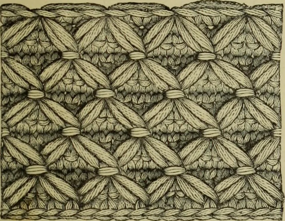 An illustration from The dictionary of needlework : an encyclopaedia of artistic, plain, and fancy needlework dealing fully with the details of all the stitches employed, the method of working, the materials used, the meaning of technical terms, and, where necessary, tracing the origin and history of the various works described, 1882, leaf 151