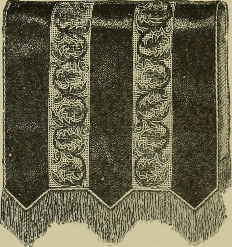 An illustration from The dictionary of needlework : an encyclopaedia of artistic, plain, and fancy needlework dealing fully with the details of all the stitches employed, the method of working, the materials used, the meaning of technical terms, and, where necessary, tracing the origin and history of the various works described, 1882, leaf 157