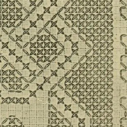 An illustration from The dictionary of needlework : an encyclopaedia of artistic, plain, and fancy needlework dealing fully with the details of all the stitches employed, the method of working, the materials used, the meaning of technical terms, and, where necessary, tracing the origin and history of the various works described, 1882, leaf 161