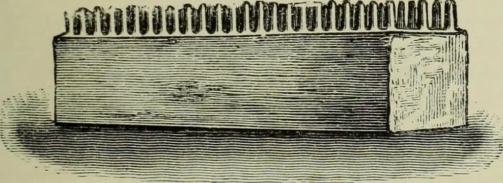An illustration from The dictionary of needlework : an encyclopaedia of artistic, plain, and fancy needlework dealing fully with the details of all the stitches employed, the method of working, the materials used, the meaning of technical terms, and, where necessary, tracing the origin and history of the various works described, 1882, leaf 31