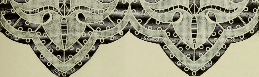 An illustration from The dictionary of needlework : an encyclopaedia of artistic, plain, and fancy needlework dealing fully with the details of all the stitches employed, the method of working, the materials used, the meaning of technical terms, and, where necessary, tracing the origin and history of the various works described, 1882, leaf 41