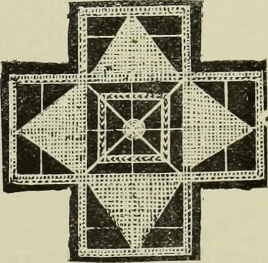 An illustration from The dictionary of needlework : an encyclopaedia of artistic, plain, and fancy needlework dealing fully with the details of all the stitches employed, the method of working, the materials used, the meaning of technical terms, and, where necessary, tracing the origin and history of the various works described, 1882, leaf 57