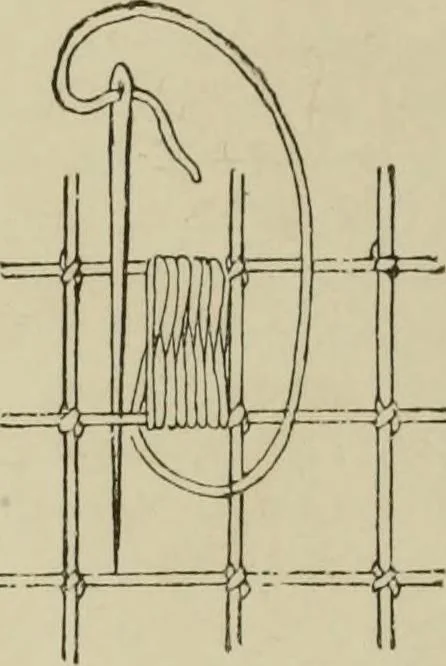 An illustration from The dictionary of needlework : an encyclopaedia of artistic, plain, and fancy needlework dealing fully with the details of all the stitches employed, the method of working, the materials used, the meaning of technical terms, and, where necessary, tracing the origin and history of the various works described, 1882, leaf 62